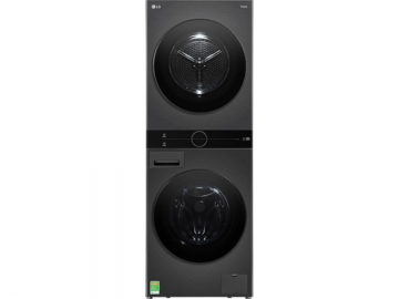 Tháp giặt sấy LG WashTower™ Giặt 14kg/ Sấy 10kg Màu đen|WT1410NHB